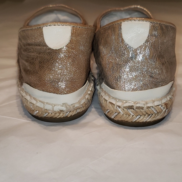 RAG & BONE Flats Espadrille Silver Shimmer Leather Slip on Shoe NEW NWOB πHPπ - Picture 10 of 16